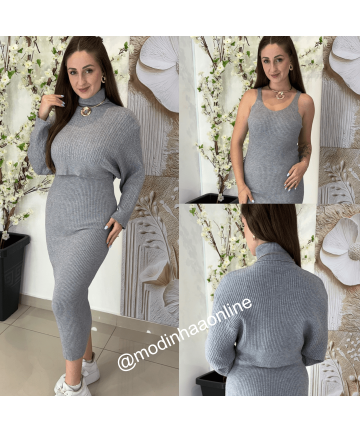 Conjunto Alicia Cinza